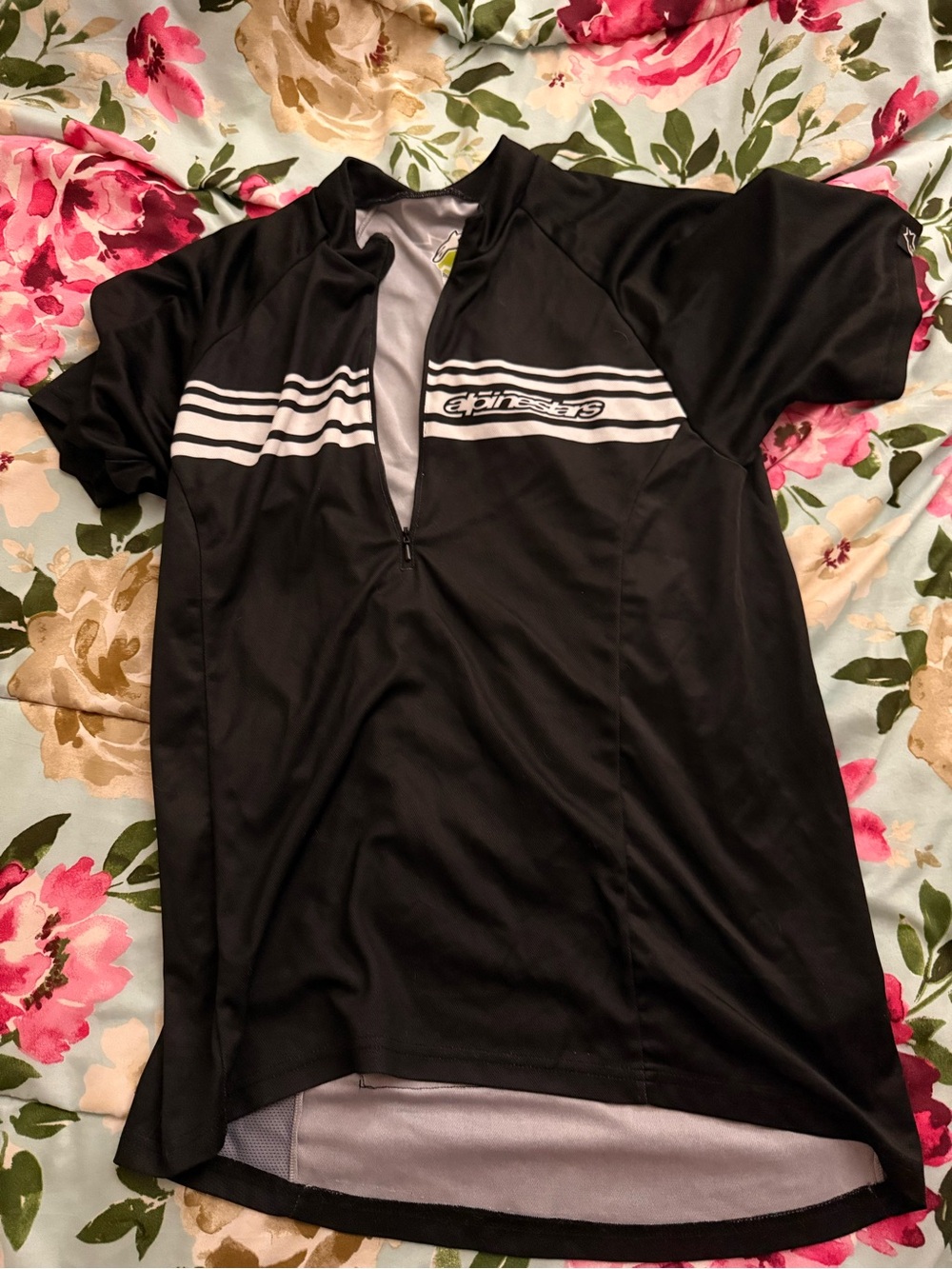 Alpinestars Black & White Short-Sleeve Cycling Jersey